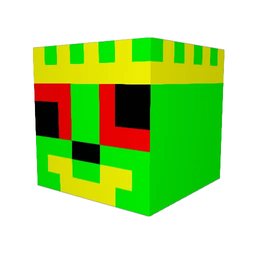 beastturbo Minecraft avatar head, 3D render
