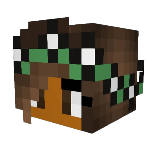 beastylele Minecraft avatar head, 3D render