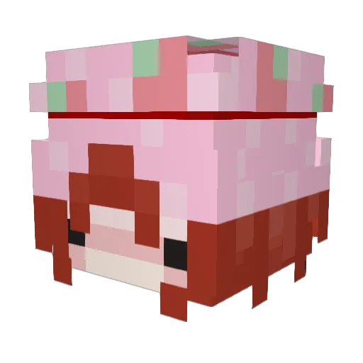 beatnikfairy Minecraft avatar head, 3D render