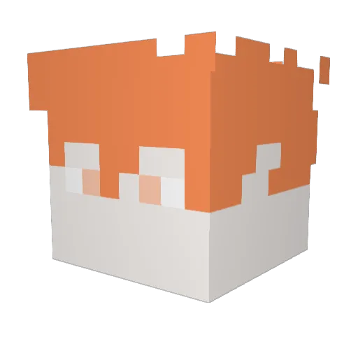 beatrizsushi Minecraft avatar head, 3D render