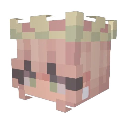 beatrx Minecraft avatar head, 3D render