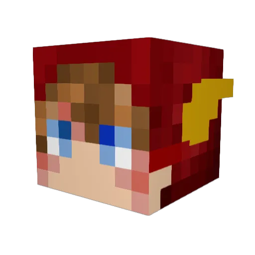 beatsbycera Minecraft avatar head, 3D render