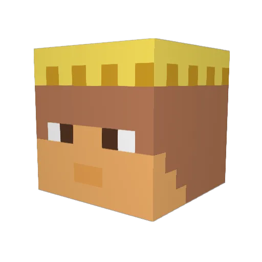 beatsmaster16 Minecraft avatar head, 3D render