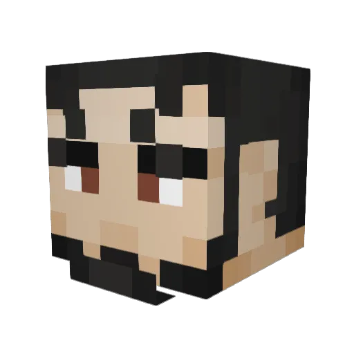 beaucristini Minecraft avatar head, 3D render