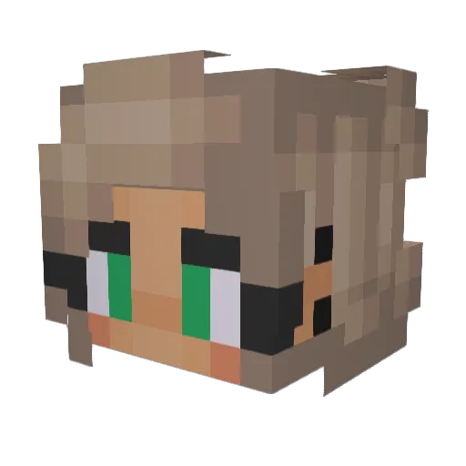 beaushar Minecraft avatar head, 3D render
