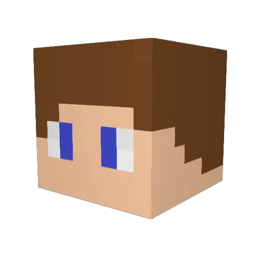 beausie Minecraft avatar head, 3D render