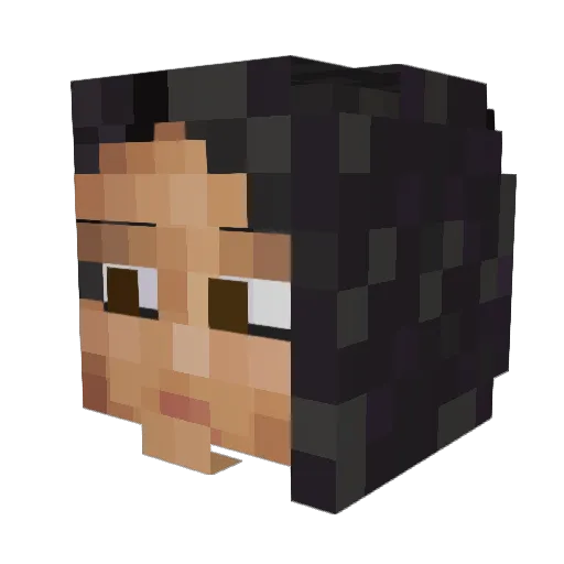 beautydrop Minecraft avatar head, 3D render