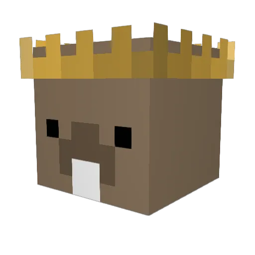 beaverboyaj Minecraft avatar head, 3D render