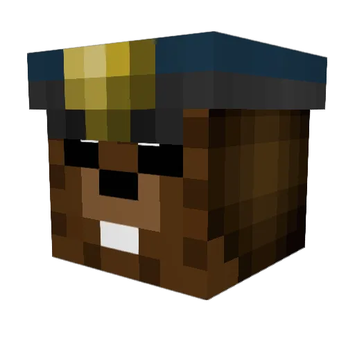 beavermods Minecraft avatar head, 3D render