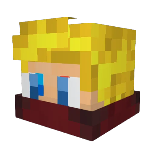 beax7 Minecraft avatar head, 3D render