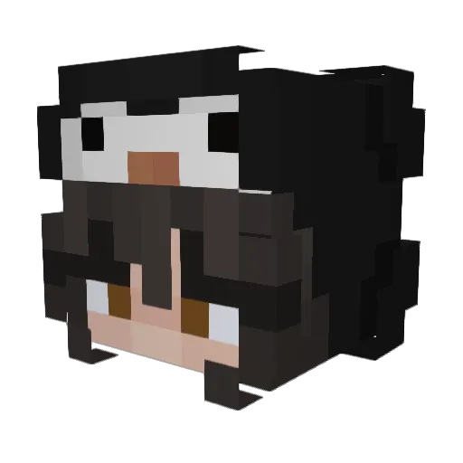 beaxv Minecraft avatar head, 3D render
