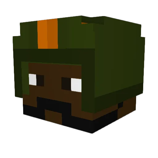 bebb0 Minecraft avatar head, 3D render