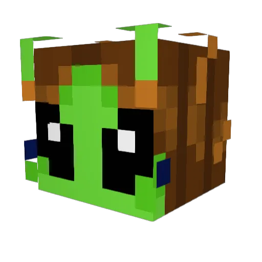bebeclown Minecraft avatar head, 3D render