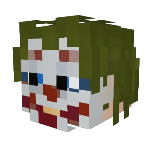 bebeflowa Minecraft avatar head, 3D render