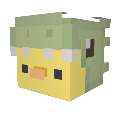 bebeto12 Minecraft avatar head, 3D render