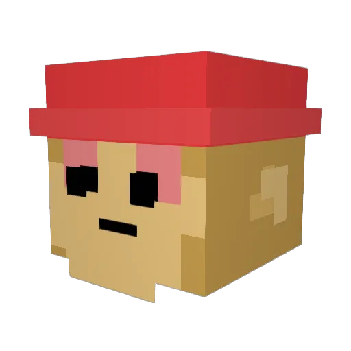 bebonke Minecraft avatar head, 3D render