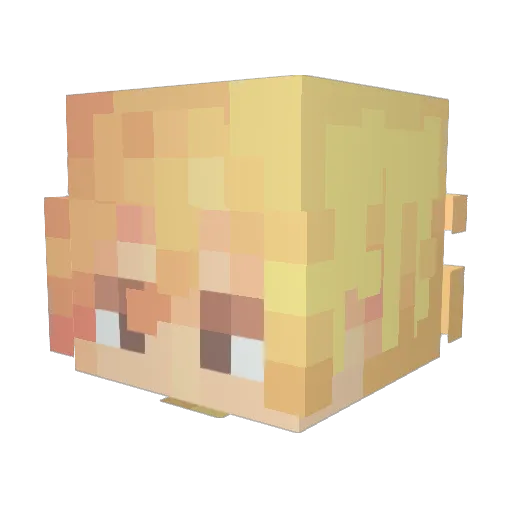 bebooboop Minecraft avatar head, 3D render