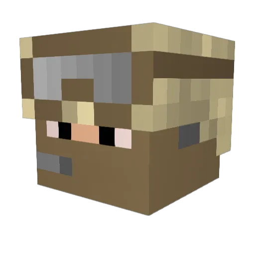 bebop5 Minecraft avatar head, 3D render