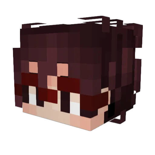 bebopop Minecraft avatar head, 3D render