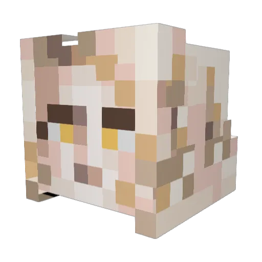 bebops4 Minecraft avatar head, 3D render