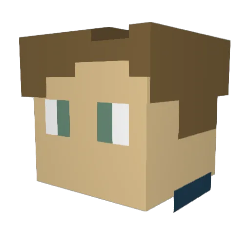 bebrik6885 Minecraft avatar head, 3D render