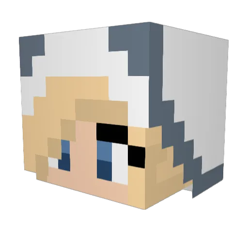 becca_dodd Minecraft avatar head, 3D render