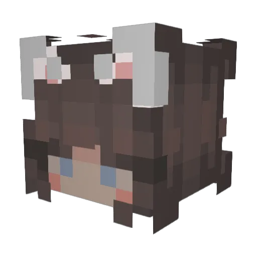 becca_isnt_here Minecraft avatar head, 3D render