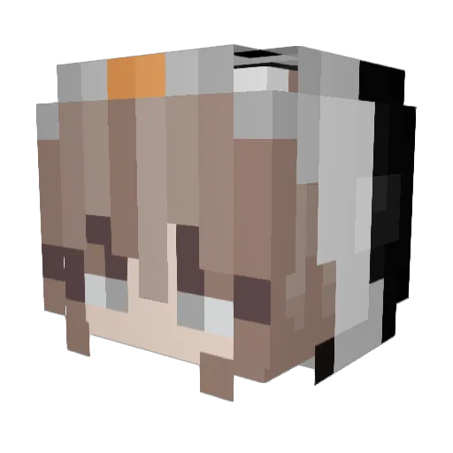 becca_mora Minecraft avatar head, 3D render