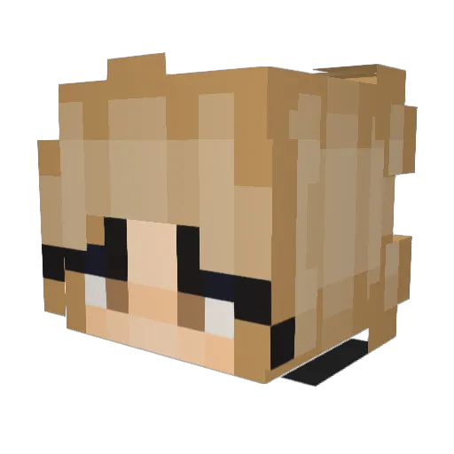 beccamawbs Minecraft avatar head, 3D render