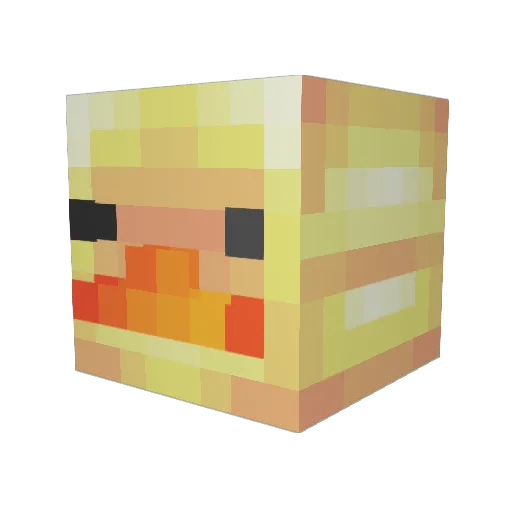beccaosa Minecraft avatar head, 3D render