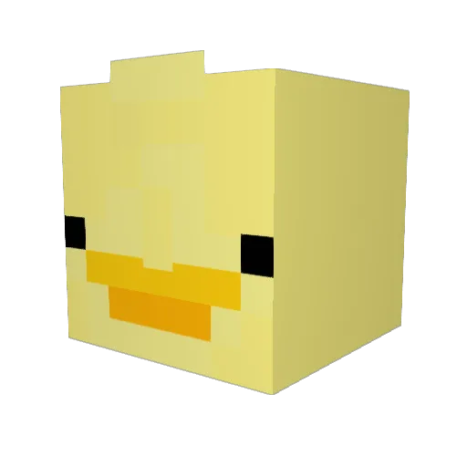 beccaquick Minecraft avatar head, 3D render