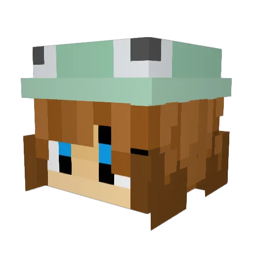 beccarob2 Minecraft avatar head, 3D render