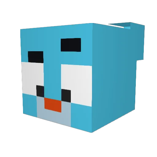 beccatloml Minecraft avatar head, 3D render