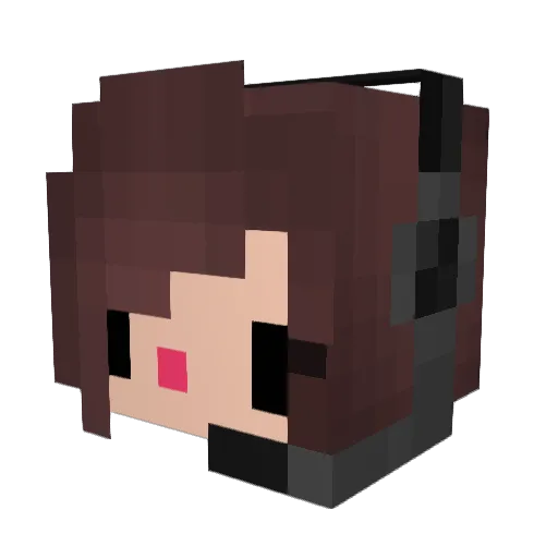 beccaviamc Minecraft avatar head, 3D render