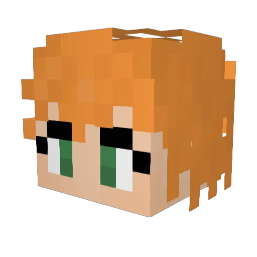 beckachuu69 Minecraft avatar head, 3D render