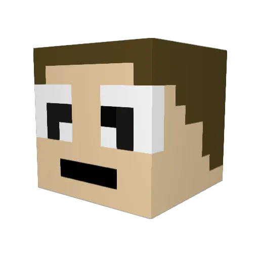 beckett0066 Minecraft avatar head, 3D render