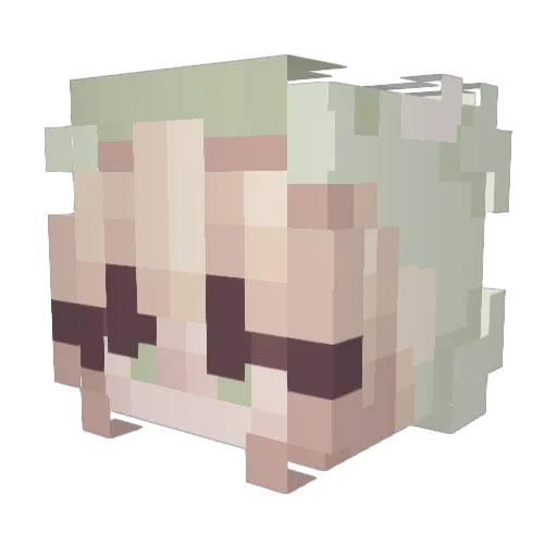 beckiee Minecraft avatar head, 3D render