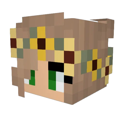 beckmillerpede Minecraft avatar head, 3D render