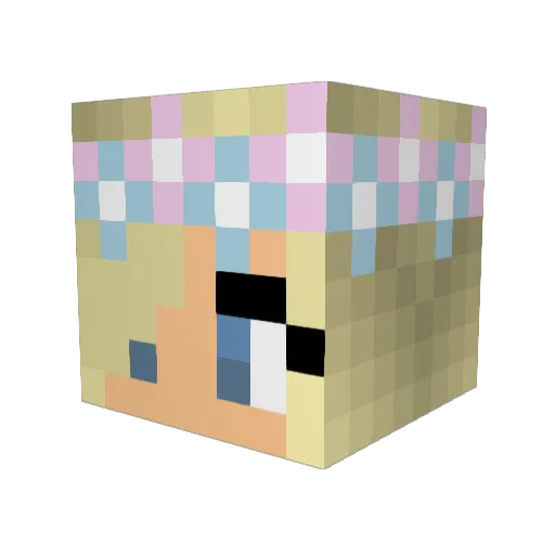 becky2590 Minecraft avatar head, 3D render