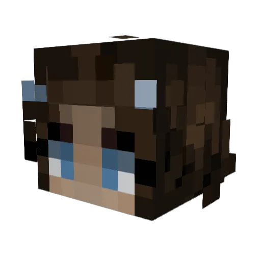 beckyhelm Minecraft avatar head, 3D render