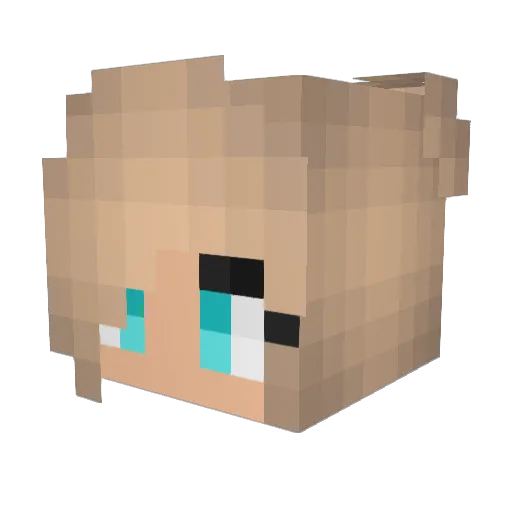 beckyryan Minecraft avatar head, 3D render