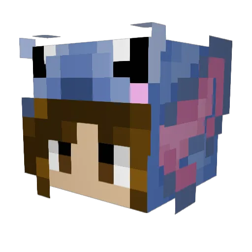 beckyta Minecraft avatar head, 3D render