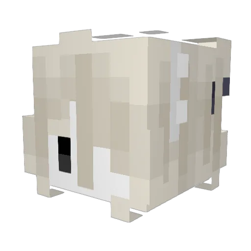 becomegod Minecraft avatar head, 3D render