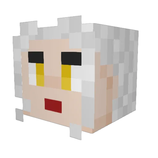 becomingheather Minecraft avatar head, 3D render
