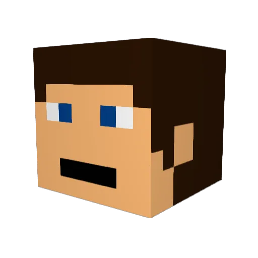 becyboo Minecraft avatar head, 3D render