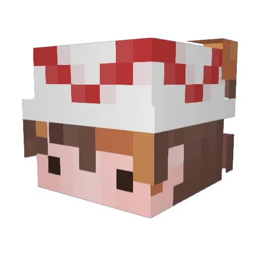bedemorango Minecraft avatar head, 3D render