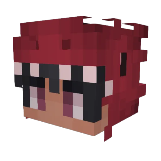 bedheadalex Minecraft avatar head, 3D render