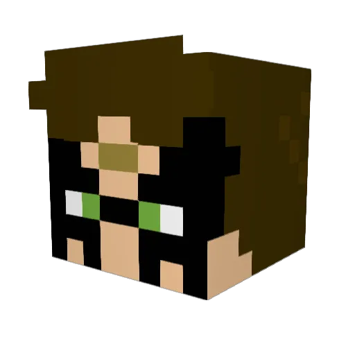 bedmanduder Minecraft avatar head, 3D render