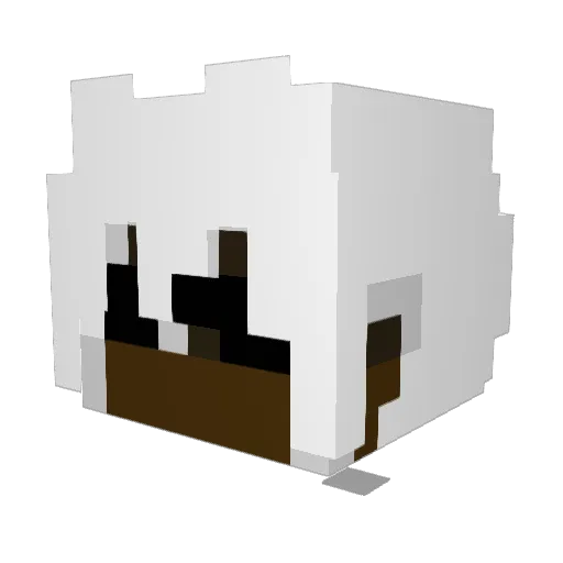 bedpole Minecraft avatar head, 3D render