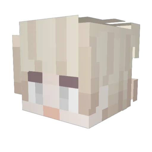 bedwra Minecraft avatar head, 3D render